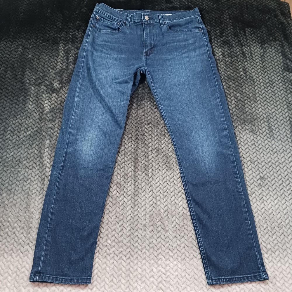 Levi's 502 Jeans Men's 34x30 Blue Cotton Denim Tapered Workwear Faded Stretch